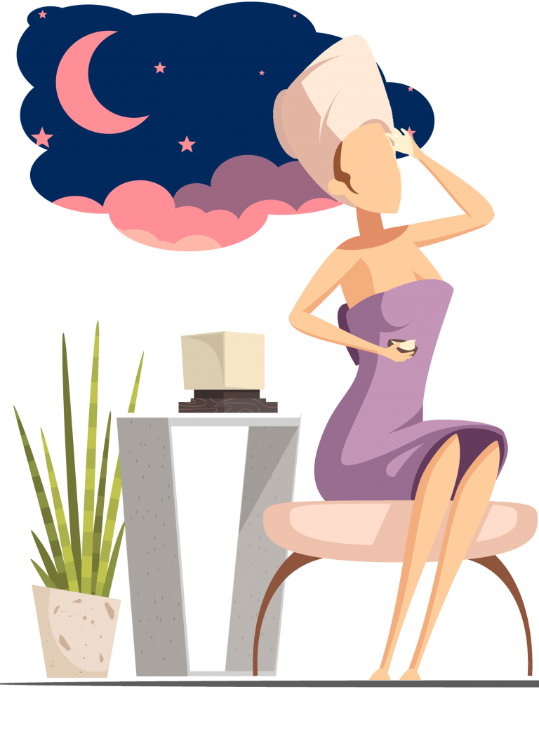 sleeping while hair is wet